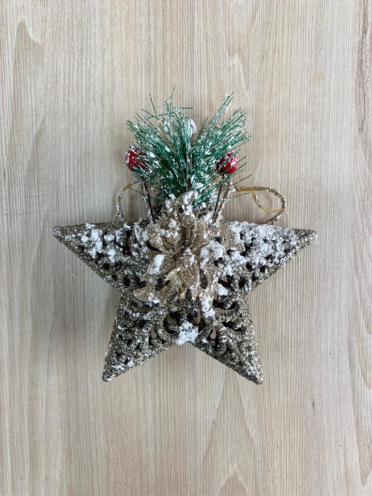 Árvore De Natal Decorada Dourada 60cm - Art Home Decoração