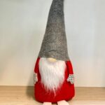Gnomo Papai Noel Vermelho e Cinza 62cm