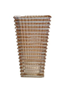 Vaso de cristal de chumbo Maya âmbar 23cm