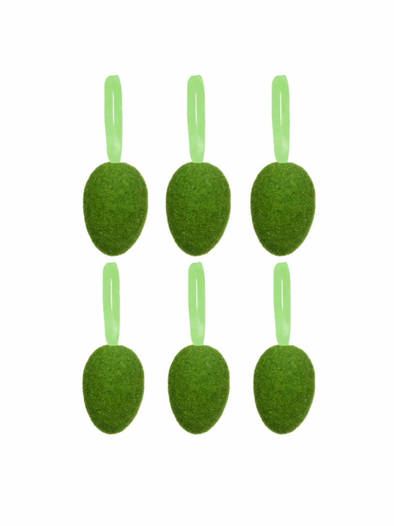 Páscoa Enfeite Ovo Verde C/6 UN