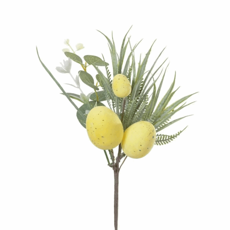 Galhos Ovos De  Páscoa Amarelo 25CM