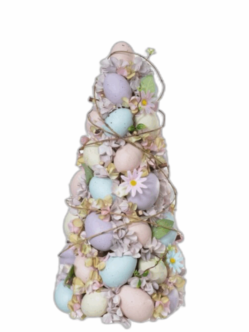 Pácoa Arvore Cone Decorativa Ovos 41CM