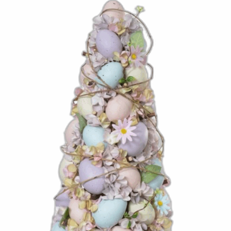 Pácoa Arvore Cone Decorativa Ovos 41CM