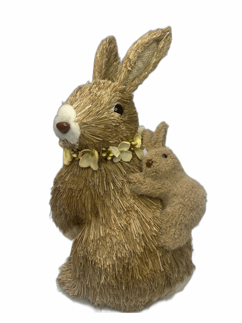Páscoa  Coelho Mãe e filho 34X18CM
