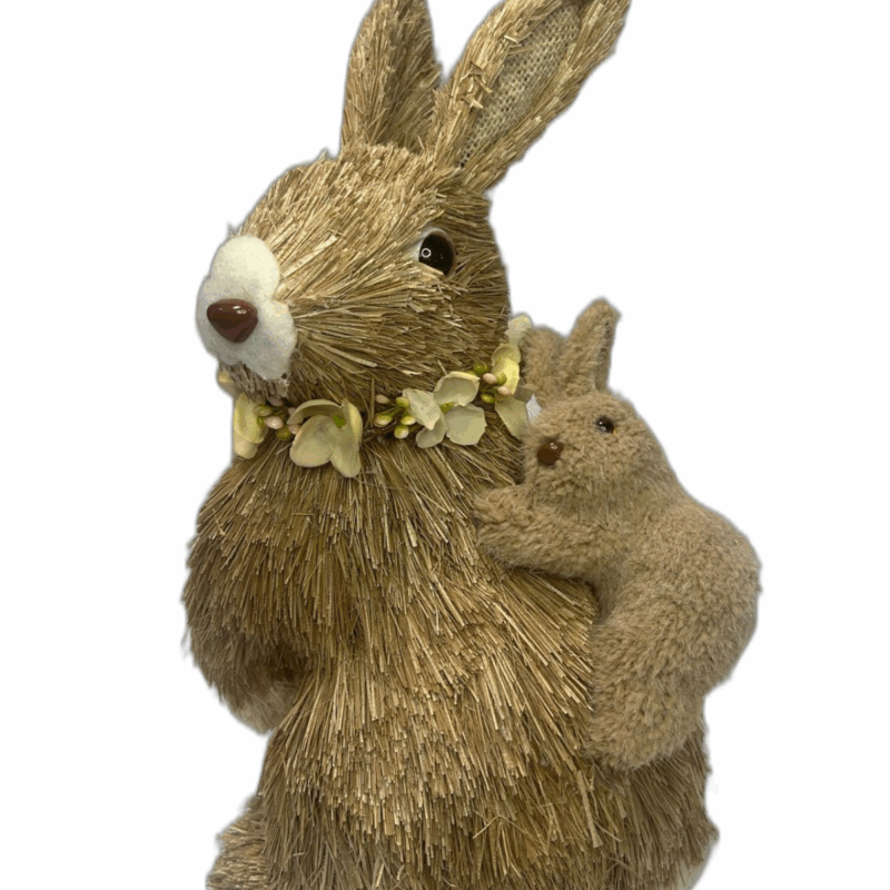 Páscoa  Coelho Mãe e filho 34X18CM