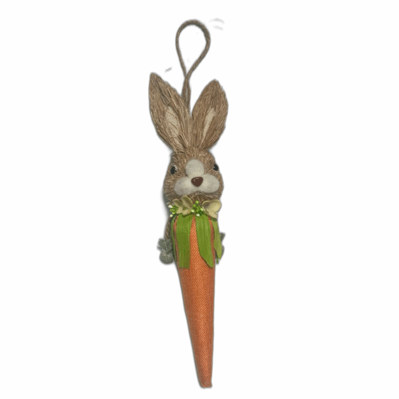 Páscoa Coelho Palha Cenoura 40CM