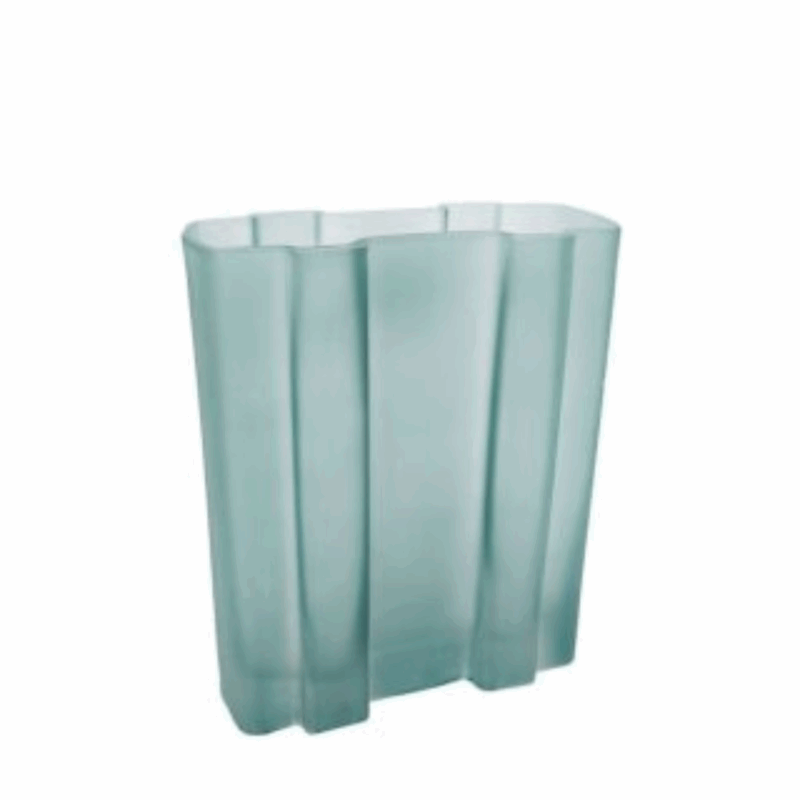 Vaso Em Vidro Azul Claro/M 20CM