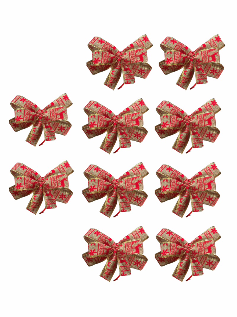 Caixa De Laço De Natal 10un