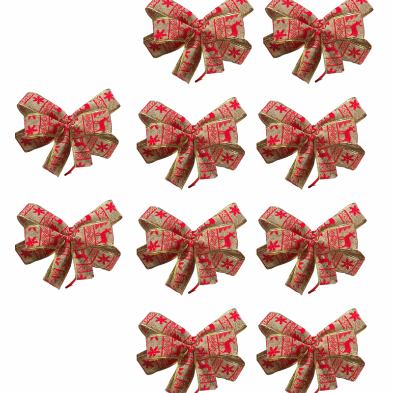 Caixa De Laço De Natal 10un
