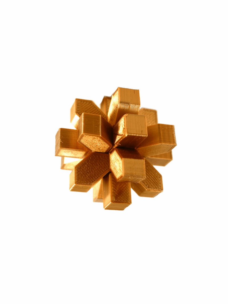 Quadrado Resina Com Sesta/DOURADO 12CM
