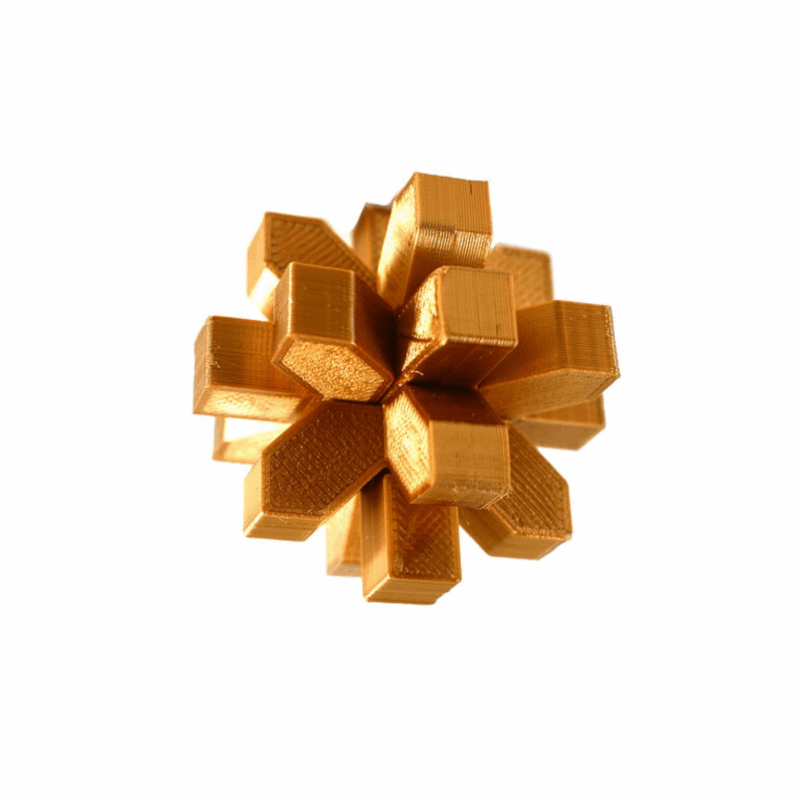 Quadrado Resina Com Sesta/DOURADO 12CM