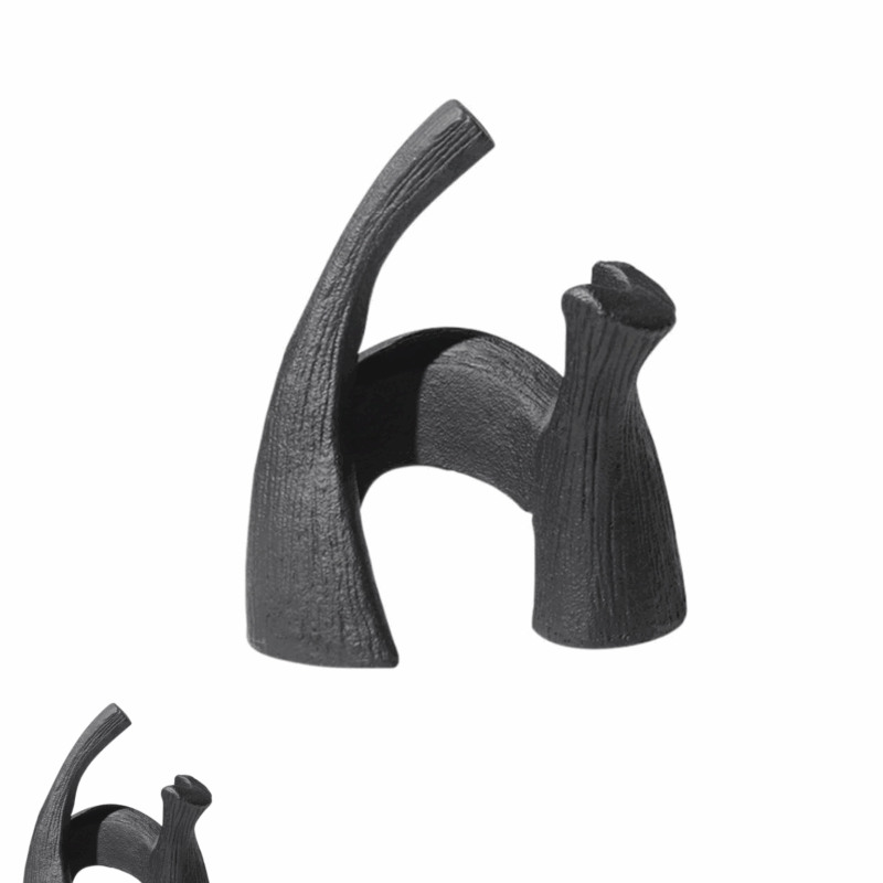 Estatueta Gatti Preto  G/Resina 25X16CM