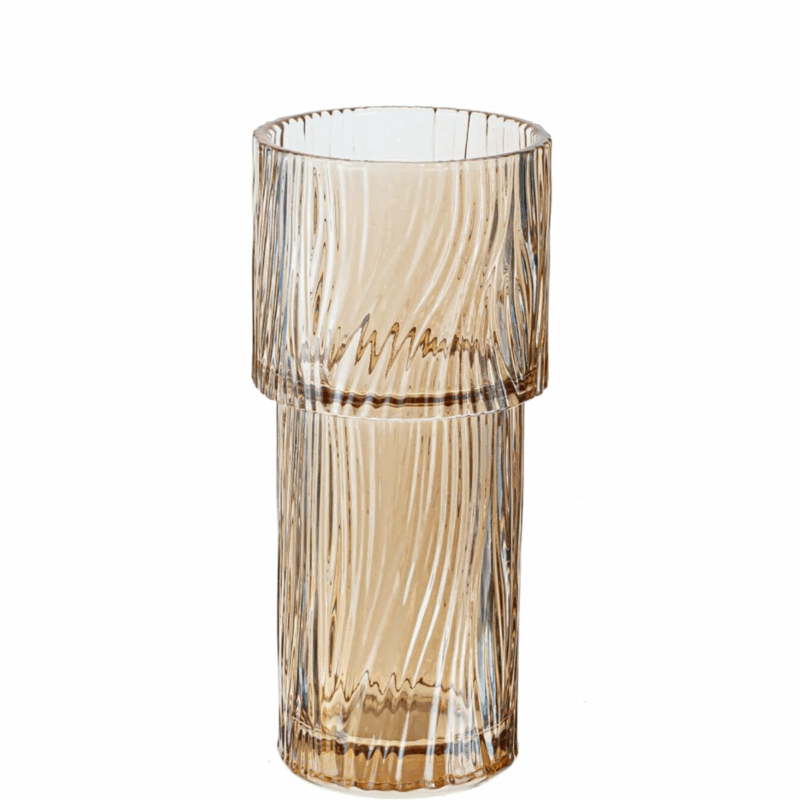 Vaso Vidro Canelado Amabar 24cm
