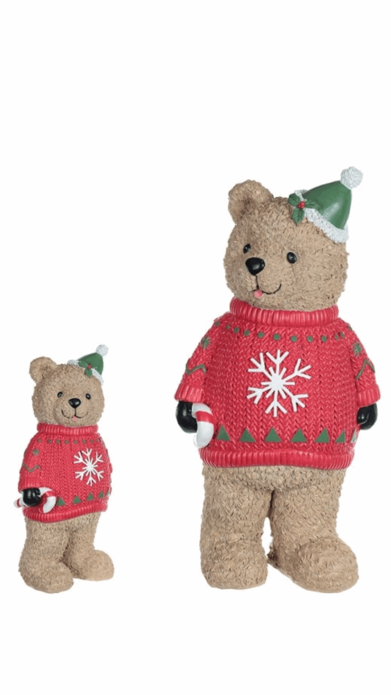 Urso De Natal Em Resina 39X20