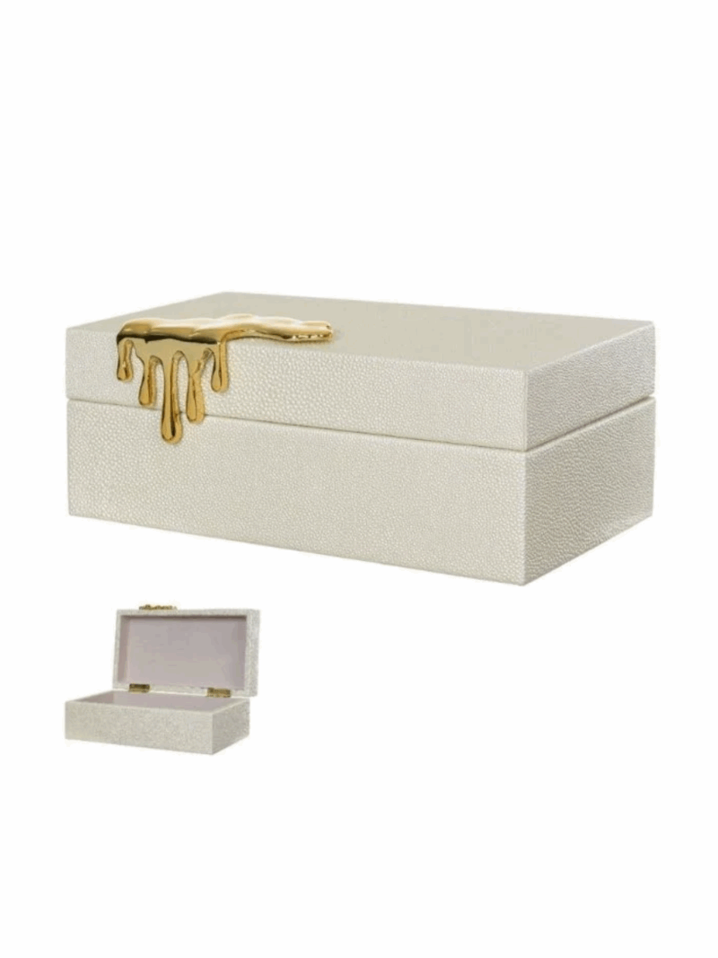 Caixa De Madeira C/Tecido (FENDI) 22CM