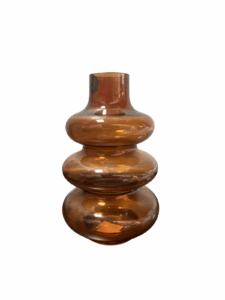 Vaso Em Vidro Ambar
