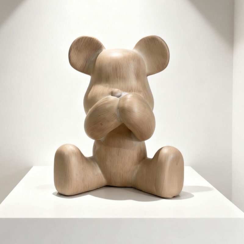 Urso toy não falo resina 19x18cm