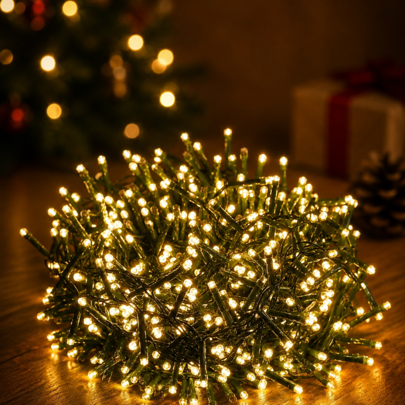 Cordão 900 leds 20m brq strobo bivolt IP44